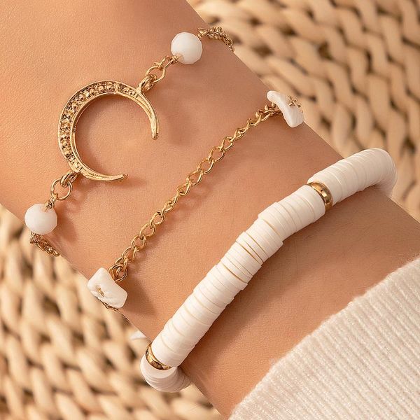 3pcs/set trendy white broken stone bracelet set for women crescent soft pottery multilayer girls party jewelry gift 15479 charm brace bracel, Golden;silver
3pcs/set trendy white broken stone bracelet set for women crescent soft pottery multilayer girls party jewelry gift 15479 charm brace bracel, Golden;silver