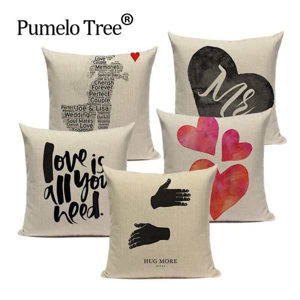 cushion/decorative pillow love&happiness nordic linen decorative printed cover home decor 45cmx45cm square cushion drop
cushion/decorative pillow love&happiness nordic linen decorative printed cover home decor 45cmx45cm square cushion drop
