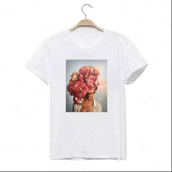 women t shirts harajuku aesthetics flowers feather print short sleeve tees fashion casual couple shirt, White
women t shirts harajuku aesthetics flowers feather print short sleeve tees fashion casual couple shirt, White