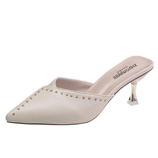 slippers summer fashion women shoes ladies woman mules rivet pointed toe sewing high heels casual slides, Black
slippers summer fashion women shoes ladies woman mules rivet pointed toe sewing high heels casual slides, Black