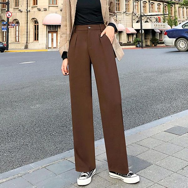 women's pants & capris limiguyue wide leg high waist woman long loose solid color plus size business blazer suit maxi trousers k170, Black;white 
women's pants & capris limiguyue wide leg high waist woman long loose solid color plus size business blazer suit maxi trousers k170, Black;white