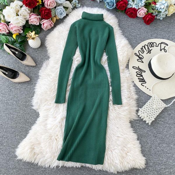 casual dresses slim turtleneck autumn winter bodycon knitted sweater midi long dress pullover party women elegant warm vestidos, Black;gray
casual dresses slim turtleneck autumn winter bodycon knitted sweater midi long dress pullover party women elegant warm vestidos, Black;gray