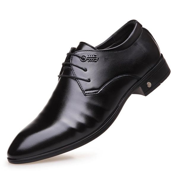 dress shoes simple wear-resistant non-slip business men's leather are dressed in the british style breathable lace single men, Black
dress shoes simple wear-resistant non-slip business men's leather are dressed in the british style breathable lace single men, Black