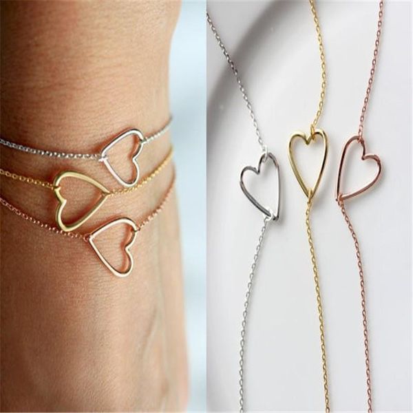 link, chain open heart bracelet in bridesmaid gift charm wedding bridal valentines, Black
link, chain open heart bracelet in bridesmaid gift charm wedding bridal valentines, Black