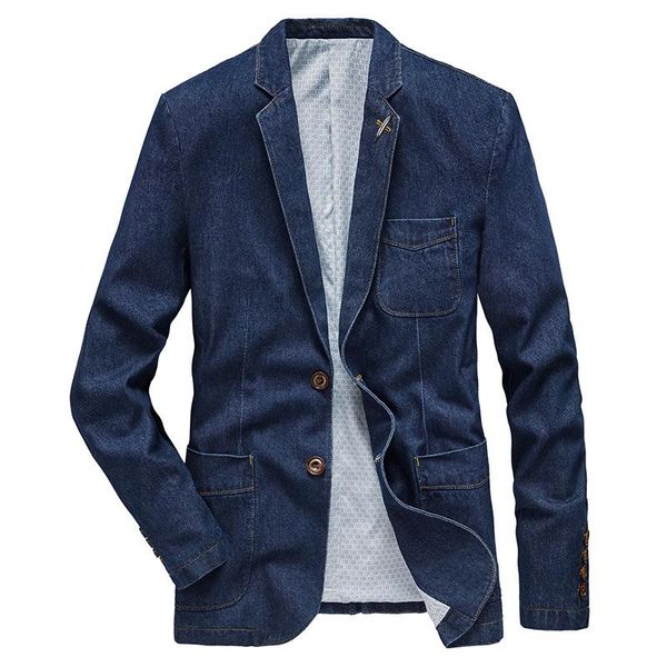 men's suits & blazers fashion mens denim blazer men cotton vintage suit jacket male blue coat slim jeans smart casual, White;black
men's suits & blazers fashion mens denim blazer men cotton vintage suit jacket male blue coat slim jeans smart casual, White;black