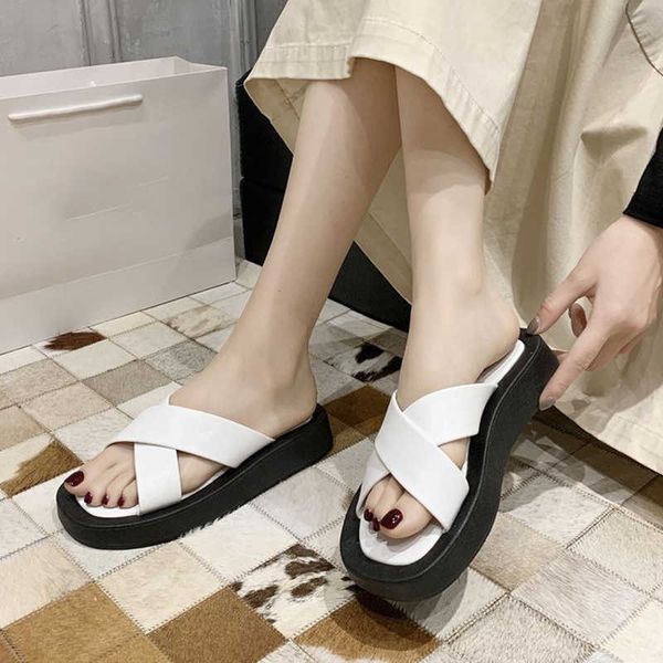 rimocy fashion pu cross strap flat slippers women casual comfortable soft open toe slides lady summer beach flip flops 210528, Black
rimocy fashion pu cross strap flat slippers women casual comfortable soft open toe slides lady summer beach flip flops 210528, Black
