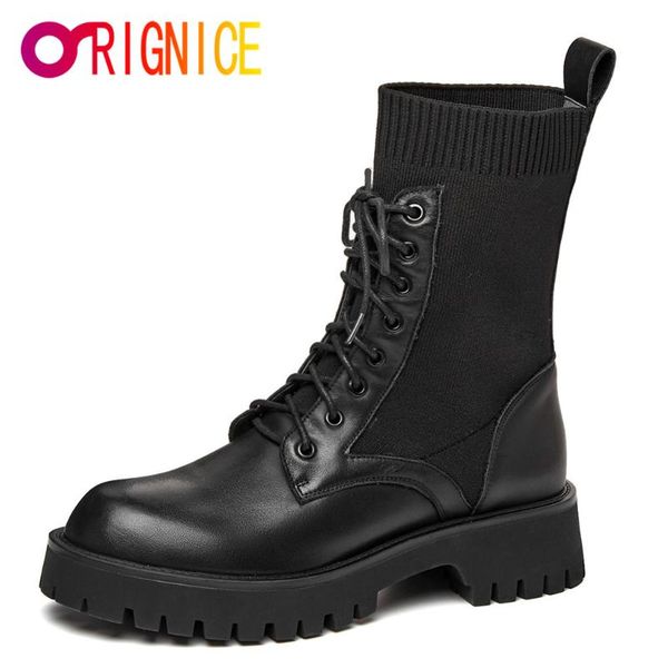 boots orignice 2021 motorcycle patchwork cow leather knitting ankle round toe lace up slip on all match women shoes size 34-40, Black
boots orignice 2021 motorcycle patchwork cow leather knitting ankle round toe lace up slip on all match women shoes size 34-40, Black