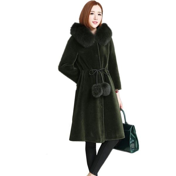 women's fur & faux 2021 sheep shearing coat women lamb jacket female with real collar hooded winter long outwear wyq786, Black
women's fur & faux 2021 sheep shearing coat women lamb jacket female with real collar hooded winter long outwear wyq786, Black