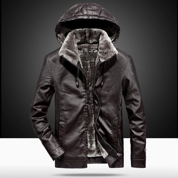 men's fur & faux fur jacket men winter leather men's thick warm fleece pu motorcycle coat hooded collar bdc8, Black
men's fur & faux fur jacket men winter leather men's thick warm fleece pu motorcycle coat hooded collar bdc8, Black
