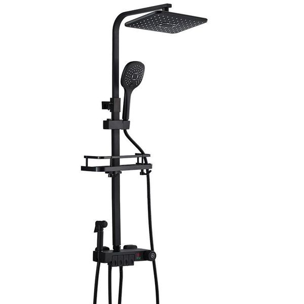 bathroom shower sets black full copper thermostatic digital display set, nozzle, multi-function mixing valve ae02zs-0001
bathroom shower sets black full copper thermostatic digital display set, nozzle, multi-function mixing valve ae02zs-0001