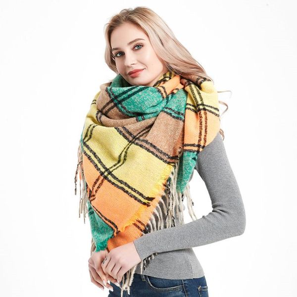 scarves 135*135cm scarfs plaid blanket scarf ladies warm european and american loop yarn wrap cashmere brand british style female shawls, Blue;gray
scarves 135*135cm scarfs plaid blanket scarf ladies warm european and american loop yarn wrap cashmere brand british style female shawls, Blue;gray