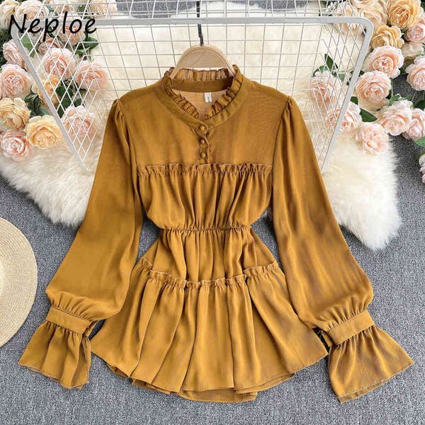 neploe elegant wooden ear patchwork solid blouse women o neck flare long sleeve multicolor blusas work style ol shirt femme 210423, White
neploe elegant wooden ear patchwork solid blouse women o neck flare long sleeve multicolor blusas work style ol shirt femme 210423, White