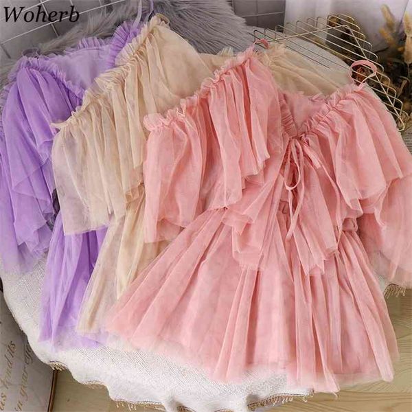 mesh blouses women sweet off shoulder v-neck shirt gauze blouse ladies elegant korean chic ruffle chiffon blusas 210519, White
mesh blouses women sweet off shoulder v-neck shirt gauze blouse ladies elegant korean chic ruffle chiffon blusas 210519, White
