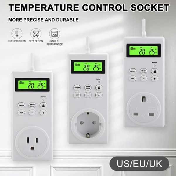 smart home control wireless programmable thermostat plug outlet heating and cooling with safety lock 4" lcd display temperature control
smart home control wireless programmable thermostat plug outlet heating and cooling with safety lock 4" lcd display temperature control