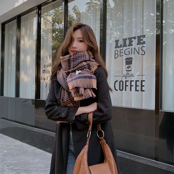 autumn and winter imitation cashmere knitted short beard bib women's widened large warm shawl fashion korean scarf, Blue;gray
autumn and winter imitation cashmere knitted short beard bib women's widened large warm shawl fashion korean scarf, Blue;gray