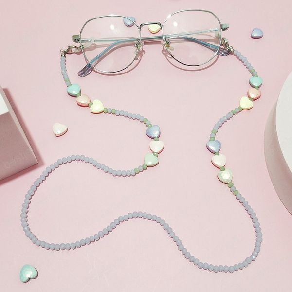 color love heart sunglasses chain cute colorful bead chain for glasses necklace lanyard fashion jewelry
color love heart sunglasses chain cute colorful bead chain for glasses necklace lanyard fashion jewelry