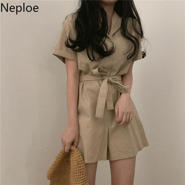 women's jumpsuits & rompers neploe retro turn down collar solid pockets short sleeve playsuit loose casual slim waist sashes female bod, Black;white
women's jumpsuits & rompers neploe retro turn down collar solid pockets short sleeve playsuit loose casual slim waist sashes female bod, Black;white