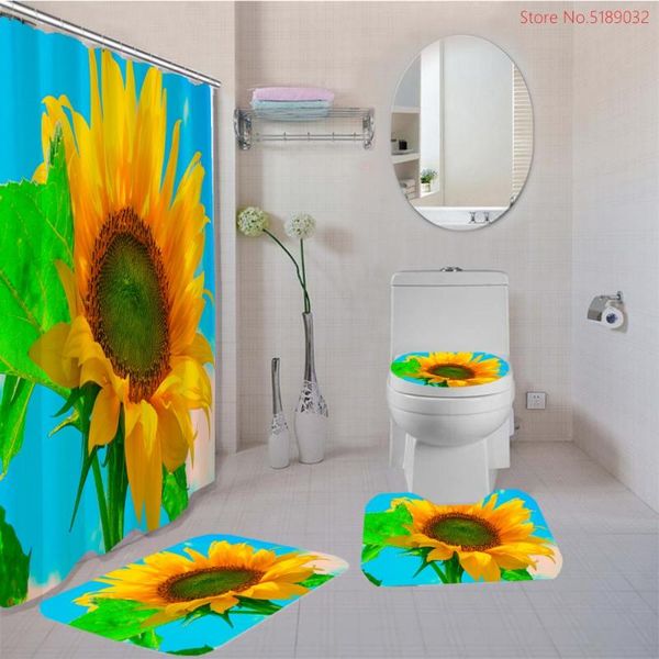 beautiful sunflower bath curtain toilet lid cover carpet durable waterproof shower curtains mat non-slip rugs accessory set
beautiful sunflower bath curtain toilet lid cover carpet durable waterproof shower curtains mat non-slip rugs accessory set