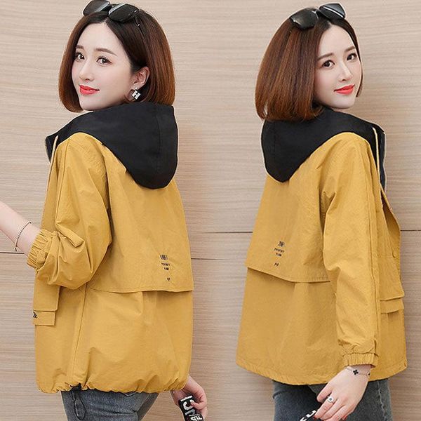 women's jackets 2021spring autumn women jacket fashion hooded windbreaker female long sleeve casual loose coat outwear plus size 4xl 49, Black;brown
women's jackets 2021spring autumn women jacket fashion hooded windbreaker female long sleeve casual loose coat outwear plus size 4xl 49, Black;brown