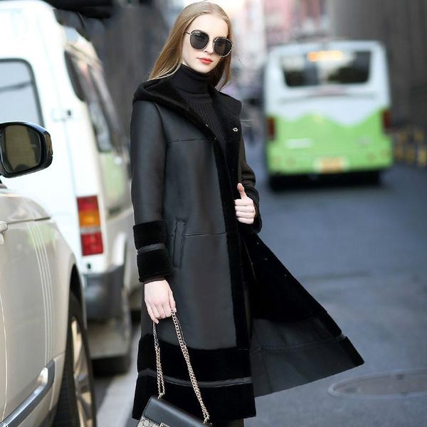 women's fur & faux sheep shearing coat natural clothes 2021 wool parka real leather jacket women totgg937 yy2267, Black
women's fur & faux sheep shearing coat natural clothes 2021 wool parka real leather jacket women totgg937 yy2267, Black