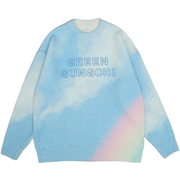 men's sweaters lacible autumn harajuku streetwear rainbow knitted pullover sweater fashion casual loose jumpers knitwear unisex, White;black
men's sweaters lacible autumn harajuku streetwear rainbow knitted pullover sweater fashion casual loose jumpers knitwear unisex, White;black