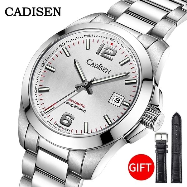 cadisen men's watches automatic mechanical luxury brand 39mm classic watch men 200m waterproof wristwatch reloj hombre 220225, Slivery;brown
cadisen men's watches automatic mechanical luxury brand 39mm classic watch men 200m waterproof wristwatch reloj hombre 220225, Slivery;brown