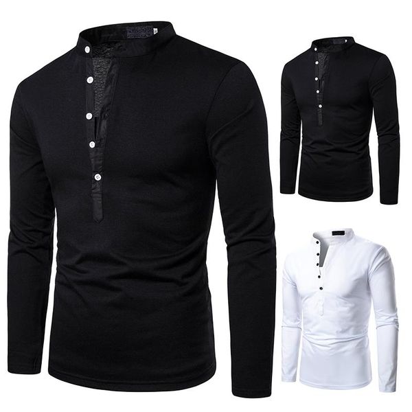 men's t-shirts men t-shirt shirt long sleeve solid color clothing autumn streetwear casual fashion, White;black
men's t-shirts men t-shirt shirt long sleeve solid color clothing autumn streetwear casual fashion, White;black