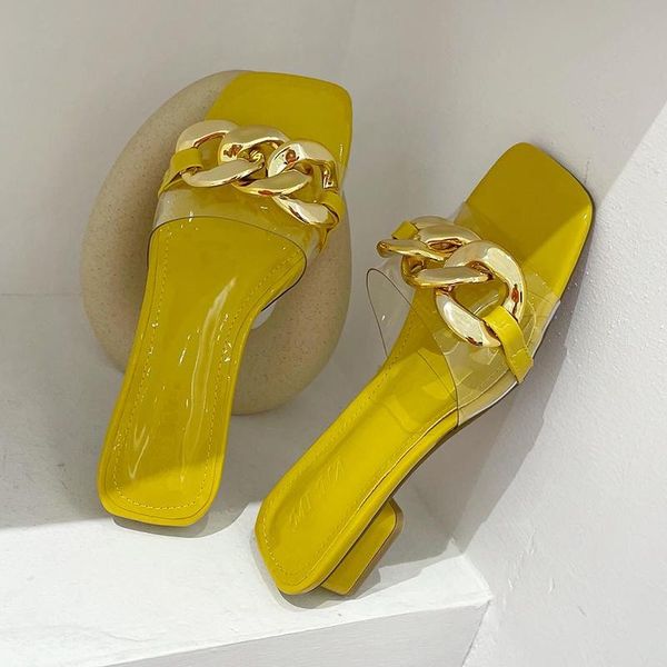 brand women slipper square toe metal chain design slides flat heel ladies sandal summer outdoor yellow beach flip flop slippers, Black
brand women slipper square toe metal chain design slides flat heel ladies sandal summer outdoor yellow beach flip flop slippers, Black