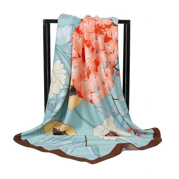 scarves 2021 multi flower printed scarf women foulard square floral kercheif girl's neck hair fashion wraps female luxury, Blue;gray
scarves 2021 multi flower printed scarf women foulard square floral kercheif girl's neck hair fashion wraps female luxury, Blue;gray