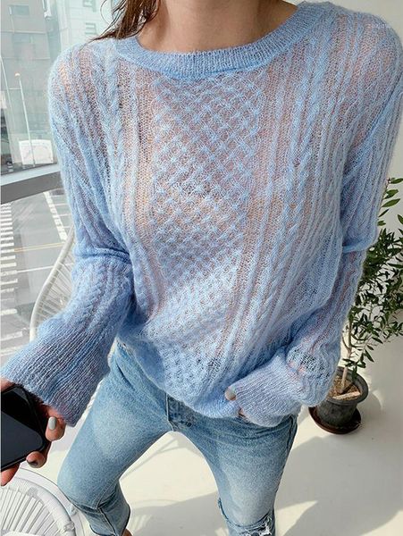 knitted sweater woman 2021 pink blue summer fz097 thin hollow long sleeve o round neck female ladies pullovers women's sweaters, White;black
knitted sweater woman 2021 pink blue summer fz097 thin hollow long sleeve o round neck female ladies pullovers women's sweaters, White;black