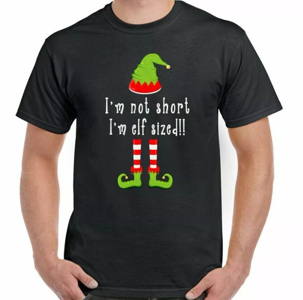 funny christmas t-shirt i am not short i m elf size man secret santa, White;black
funny christmas t-shirt i am not short i m elf size man secret santa, White;black