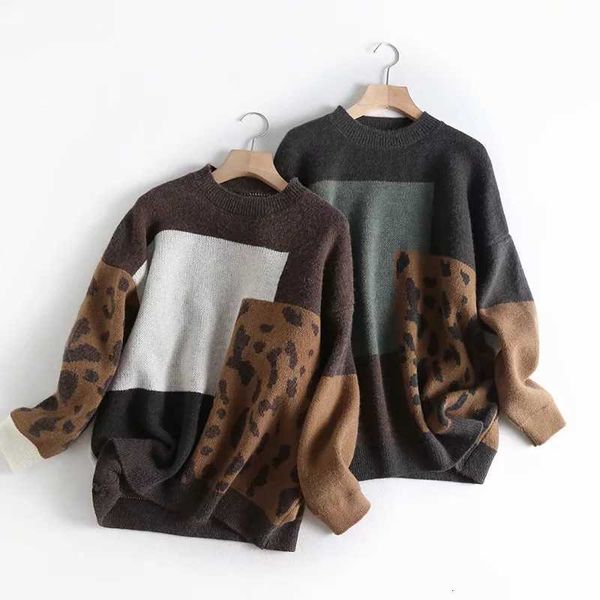 women's sweaters and pullovers o-neck long sleeve vintage knitted leopard autumn tricot pull femme 20ts, White;black
women's sweaters and pullovers o-neck long sleeve vintage knitted leopard autumn tricot pull femme 20ts, White;black