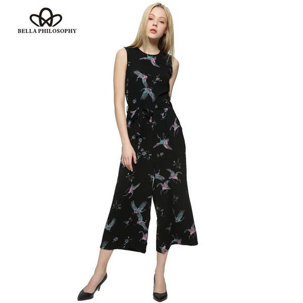 women's jumpsuits & rompers philosophy 2021 spring summer bird print o-neck sleeveless belt sashes ankle-length bow waist, Black;white
women's jumpsuits & rompers philosophy 2021 spring summer bird print o-neck sleeveless belt sashes ankle-length bow waist, Black;white