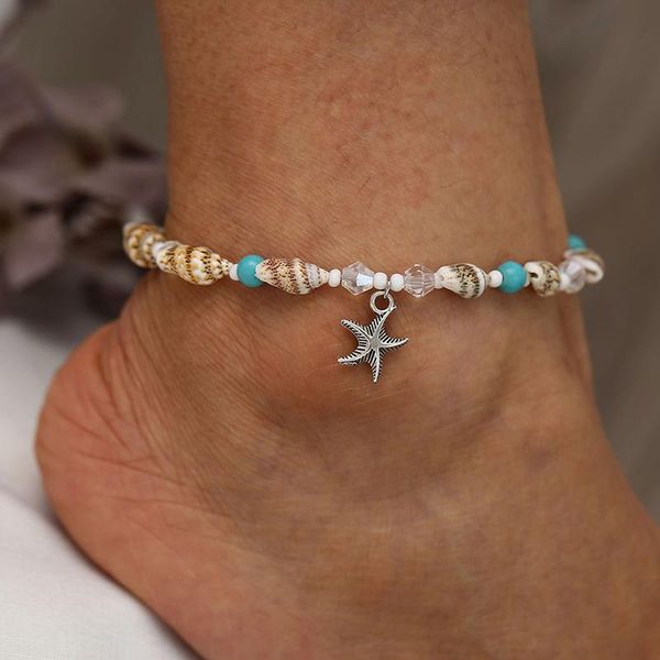 charm bracelets conch rice bead chains anklets for women beach starfish pendant shell foot jewelry wholesale tobillera kpop, Golden;silver
charm bracelets conch rice bead chains anklets for women beach starfish pendant shell foot jewelry wholesale tobillera kpop, Golden;silver