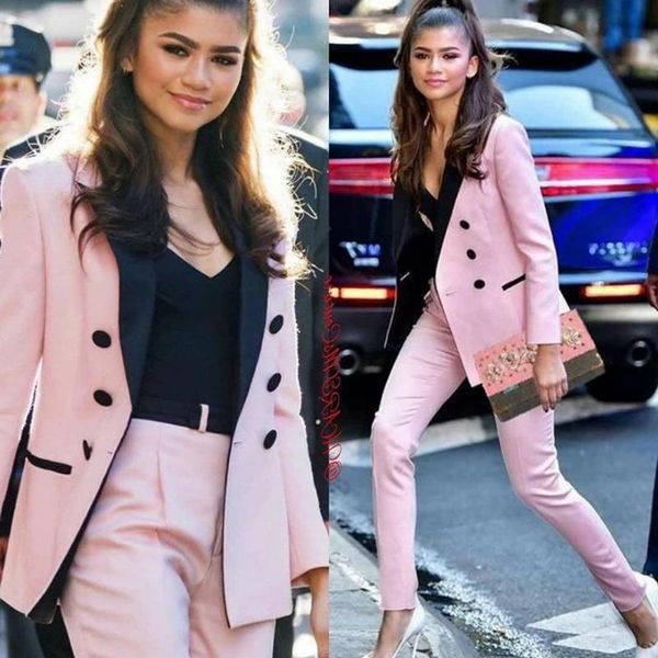 spring/autumn black peaked lapel pink jacket with slim fit pencil pants blush mother of bride wedding suits office men's women's t, White
spring/autumn black peaked lapel pink jacket with slim fit pencil pants blush mother of bride wedding suits office men's women's t, White