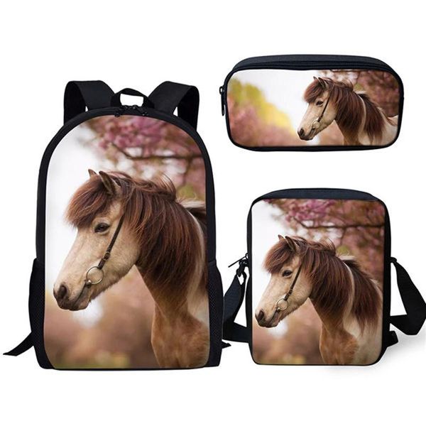 children school backpack cute kawaii horses 3d print bags animal design primary students book bag/flaps bag/pen
children school backpack cute kawaii horses 3d print bags animal design primary students book bag/flaps bag/pen