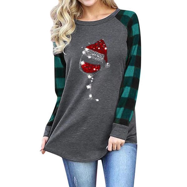 women's t-shirt women autumn fashion long sleeve wine cup christmas hat print female casual ladies regular pullover daily o-neck tee to, White
women's t-shirt women autumn fashion long sleeve wine cup christmas hat print female casual ladies regular pullover daily o-neck tee to, White