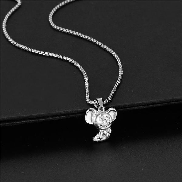 pendant necklaces stainless steel mouse shape necklace for women simplicity clavicle chain 2021 trend punk hip hop jewelery party gift, Silver
pendant necklaces stainless steel mouse shape necklace for women simplicity clavicle chain 2021 trend punk hip hop jewelery party gift, Silver