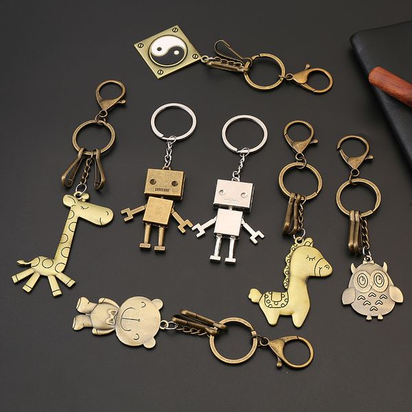 keychains mobile gift robot pendant creative bear car key chain high end men's and women's gifts, Silver
keychains mobile gift robot pendant creative bear car key chain high end men's and women's gifts, Silver