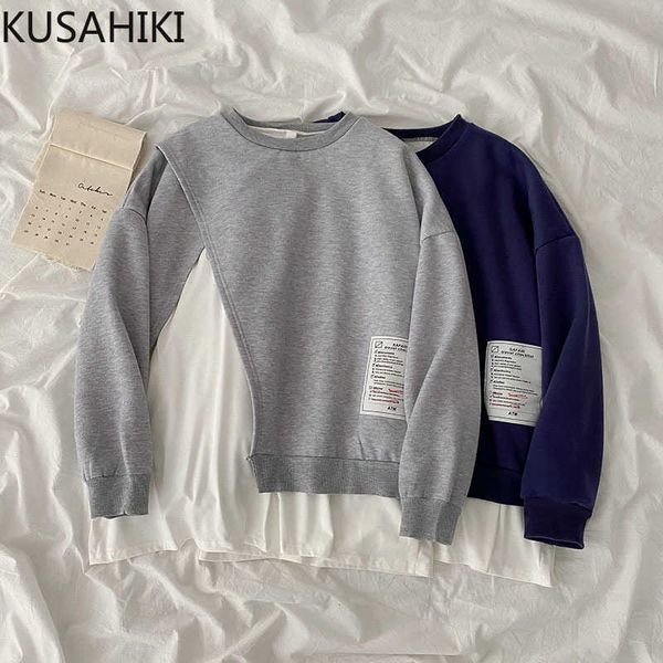 hoodies women korean hit color irregular patchwork sweatshirt causal long sleeve o-neck spring jumper 6f543 210603, Black
hoodies women korean hit color irregular patchwork sweatshirt causal long sleeve o-neck spring jumper 6f543 210603, Black