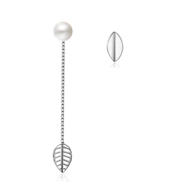 fashion 925 silver pearl leaves chain small stud earrings for girls women simple asymmetry sweet date party earring jewelry e499, Golden;silver
fashion 925 silver pearl leaves chain small stud earrings for girls women simple asymmetry sweet date party earring jewelry e499, Golden;silver