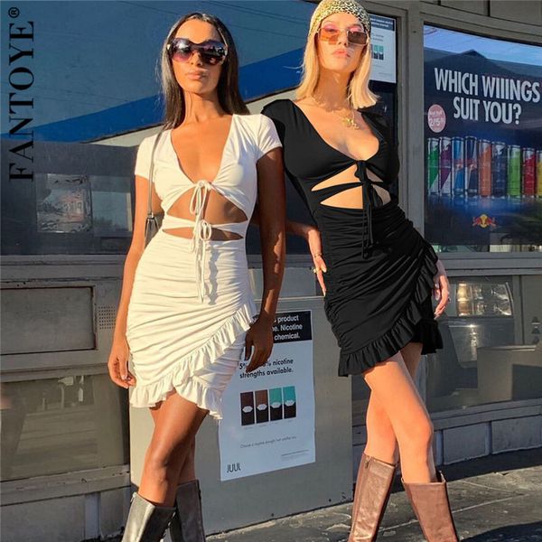 casual dresses ruffle bandage summer women hollow-out party v-neck short sleeve beach club vestidos ts04, Black;gray
casual dresses ruffle bandage summer women hollow-out party v-neck short sleeve beach club vestidos ts04, Black;gray