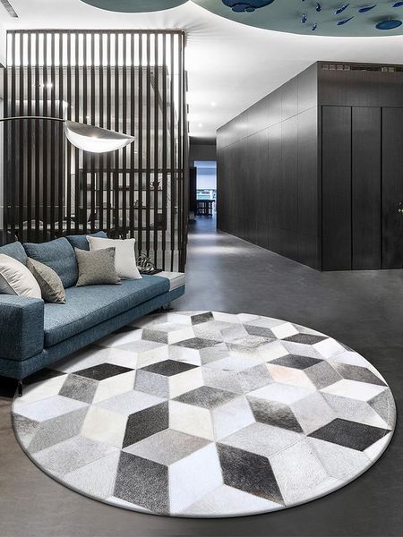 american style luxury grey cowhide seamed round patch work rug natural milch cow skin carpet for living room decoration fur mat carpets
american style luxury grey cowhide seamed round patch work rug natural milch cow skin carpet for living room decoration fur mat carpets