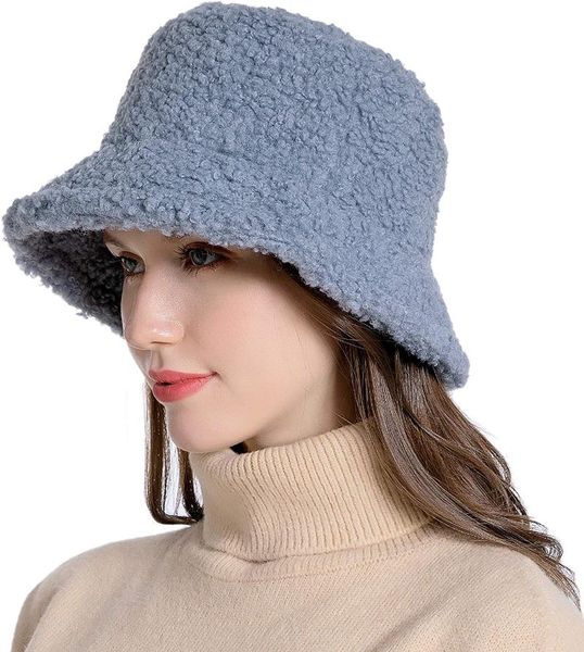 wide brim hats solid color bucket women men fishing fisherman hat autumn winter lamb wool outdoor warm panama cap, Blue;gray
wide brim hats solid color bucket women men fishing fisherman hat autumn winter lamb wool outdoor warm panama cap, Blue;gray