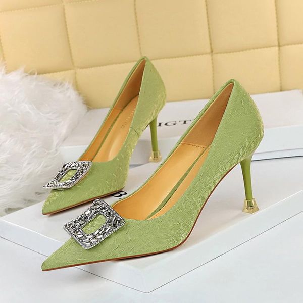 dress shoes women silk heels pumps crystal buckle pointed toe slides luxury shallow stilettos high heel big size zapatos de mujer, Black
dress shoes women silk heels pumps crystal buckle pointed toe slides luxury shallow stilettos high heel big size zapatos de mujer, Black