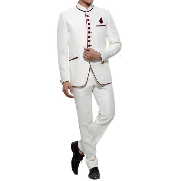 men suits mandarin lapel man white groom tuxedos wedding/prom 2 pieces ( jacket+pants+tie ) e296 men's & blazers, White;black
men suits mandarin lapel man white groom tuxedos wedding/prom 2 pieces ( jacket+pants+tie ) e296 men's & blazers, White;black