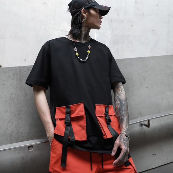 men's t-shirts summer men short sleeve streetwear t shirts hip hop ribbons big pockets tee shirt homme abz671 mc1l, White;black
men's t-shirts summer men short sleeve streetwear t shirts hip hop ribbons big pockets tee shirt homme abz671 mc1l, White;black