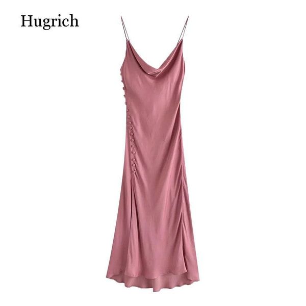 casual dresses women chic fashion with buttons side slit midi camisole dress vintage backless thin straps female mujer, Black;gray
casual dresses women chic fashion with buttons side slit midi camisole dress vintage backless thin straps female mujer, Black;gray