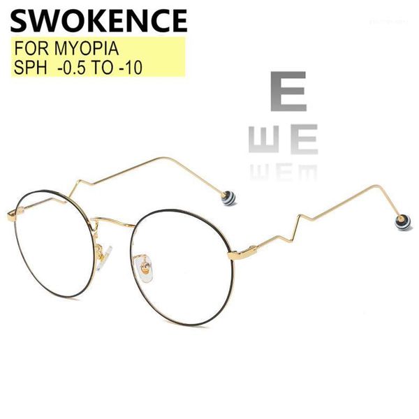 sunglasses swokence myopia glasses -0.5 to -10 women elegant round alloy frame candy ornament prescription spectacles for astigmatism f068, White;black
sunglasses swokence myopia glasses -0.5 to -10 women elegant round alloy frame candy ornament prescription spectacles for astigmatism f068, White;black
