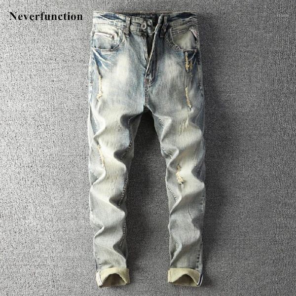 streetwear men retro gray ripped slim fit straight jeans trousers male holes cotton casual joggers denim pants men's, Blue
streetwear men retro gray ripped slim fit straight jeans trousers male holes cotton casual joggers denim pants men's, Blue